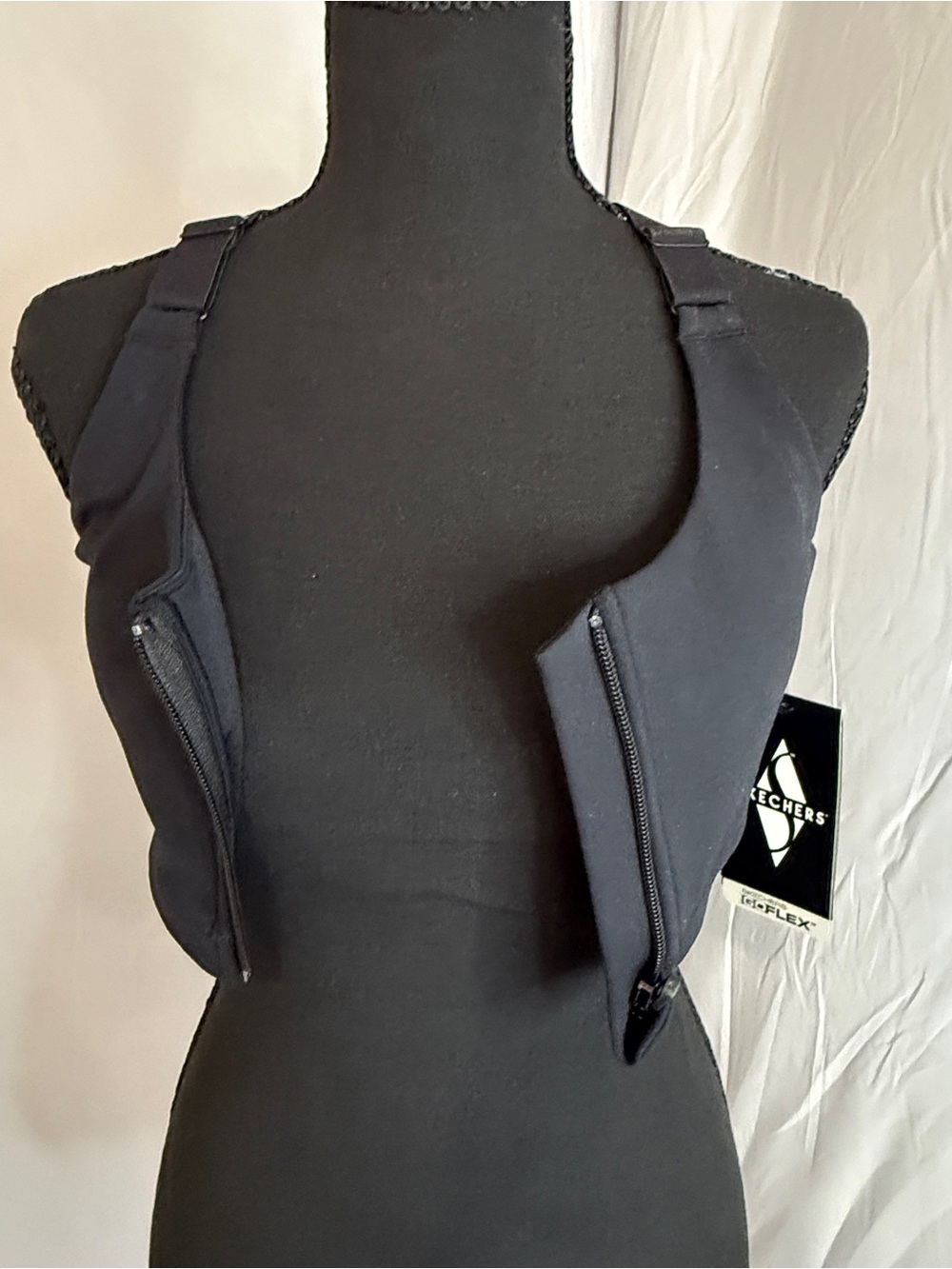 Skechers Black Activewear Zip Vest